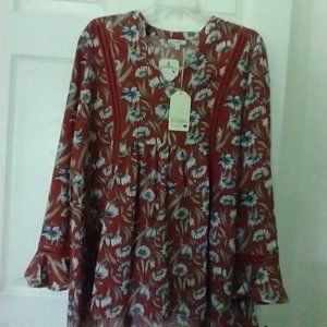 JODIFL Flowered Dress or Top  Size Small